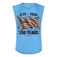 thumbnail image 3 of Havenx 4th Of July Shirts for Men American Flag Design Sleeveless Shirt Crewneck Graphic Tank Top 1776–2026 Patriotic Independence Day Tee Tops,Light Blue S, 3 of 3