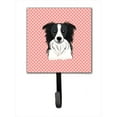 thumbnail image 1 of Checkerboard Pink Border Collie Leash Or Key Holder, 4.25 W x 7 H In., 1 of 1