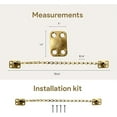 thumbnail image 3 of Mega Handles Transom Door Chain 12" I Transom Door Window Locks | Stainless Steel Satin Brass 1 Pack, 3 of 4
