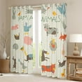 thumbnail image 2 of Funny Animal Curtains Cute Duck Rabbit Pig 30%-50% Blackout Curtains, Farm Animal Curtains & Drapes Kawaii Bird Horse Cow Bedroom Curtains, Cartoon Farmhouse Lodge Cabin Window Treatments Room Decor, 2 of 5