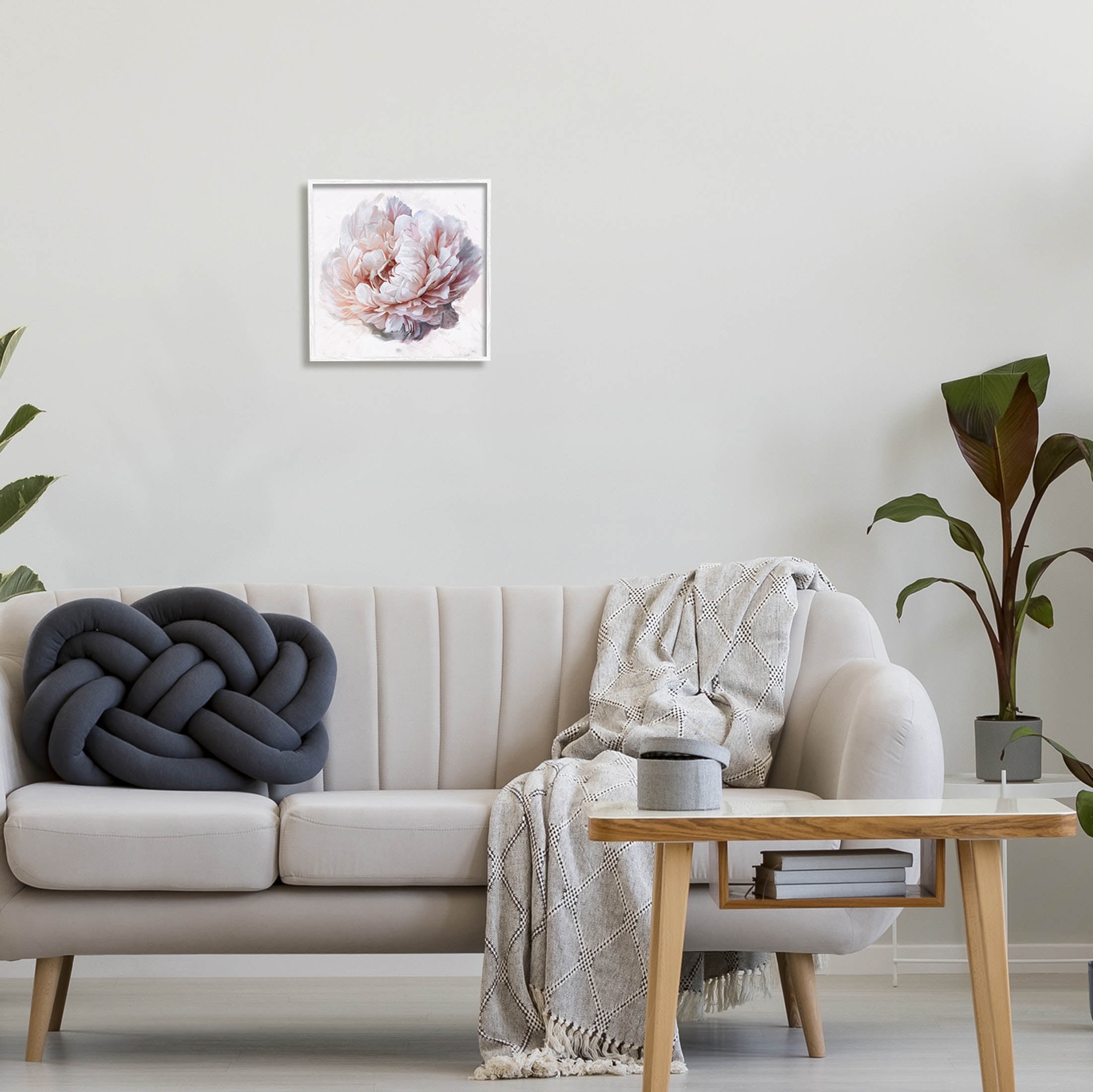 Stupell Industries Detailed Peony Petals Graphic Art White Framed Art Print Wall Art, Design by Ziwei Li