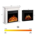thumbnail image 4 of 27" Electric Fireplace with Mantel, Indoor Fireplace Heater with Realistic and Adjustable Brightness, Modern Fireplace with Mantel for Living Room, 750W/1500W, 4 of 6