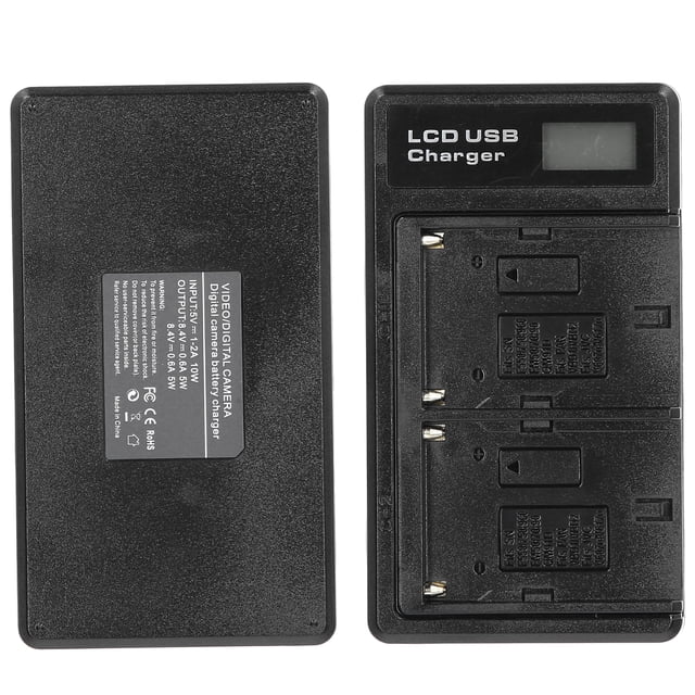 Pantalla lcd Pantalla de Cargador de Batería Inteligente de Doble Canal, Base de Carga USB, Para Batería de Cámara
