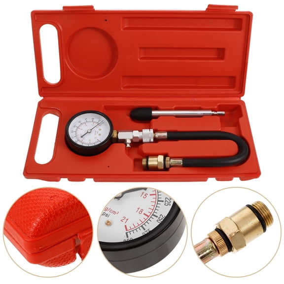 Soimiss 1Set Compact Engine Compression Gauge Kit Assorted Color for Car Maintenance and Repair