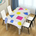 thumbnail image 4 of Yayeee Tablecloths 60" x 60" Rectangle Wrinkle Resistant Party Table Cover, Yellow Retro Round, 4 of 8