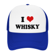 thumbnail image 2 of I Heart Whisky Love Food Funny Trucker Hat Baseball Cap Unisex Blue, 2 of 5