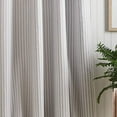 thumbnail image 2 of MARTHA STEWART Ticking Stripe Blackout Lining Rod Pocket/Back Tab Window Curtain Panel Pair, 84", White/Grey, 2 of 5
