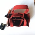 thumbnail image 4 of Ounissouiy Bolsa de almacenamiento de fieltro caja reutilizable cerveza vino 6 ranuras extraíble gran capacidad portador bolso protector Almacenamiento y organización del hogar Vino rojo, 4 of 6