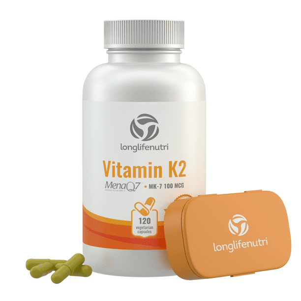 Vitamin K2 MK7 100 Mcg 120 Veggie Capsules