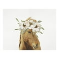 thumbnail image 2 of Straatsma, Leah 24x20 Black Ornate Wood Framed with Double Matting Museum Art Print Titled - Floral Horse, 2 of 4