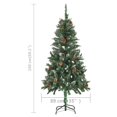 thumbnail image 4 of vidaXL Artificial Pre-lit Christmas Tree with Pine Cones 150 cm, 4 of 5