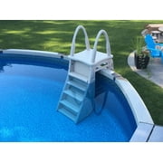 confer plastics a-frame 7200 above ground adjustable pool roll-guard safety ladder