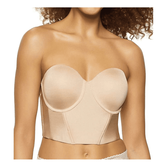 FELINA Warm Nude Body Veil Low Back Longline Bra, US 38H, UK 38FF, NWOT