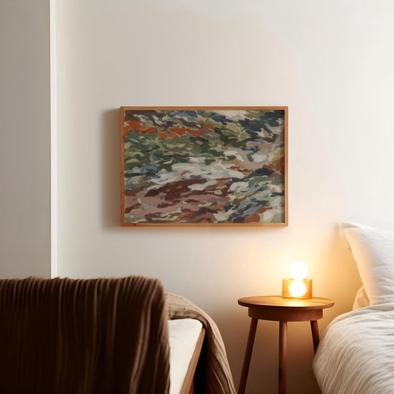 Mid Century Modern Abstract Art Print Contemporary Colorful Poster Minimalist MCM Wall Decor, Unframed Paper Poster 8x10in