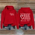thumbnail image 2 of VISALY Hoodies Pullover Graphic Sweatshirts Hoodie Dear Person Behind Hoodie Enough Hoodie Unisex Hoodie Casual Sweaters Pullover Sweater Women Basic Tops Red Xl, 2 of 4