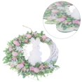 thumbnail image 4 of Easter Flower Wreath Decoration Front Door Bunny Garland Home Door Decor Holiday Party Creative Rabbit Flowers Wreath, 4 of 8