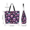 thumbnail image 5 of Yiaed cartoon Skull rainbow space Print Handbag for Women Tote Purse Shoulder Bag Large Fashion Hobo Purse Handbag Shopping Tote, 5 of 5