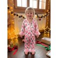 thumbnail image 5 of RUINIXCW Kids Toddler Baby Girl Christmas Silk Stain Pajamas Set Spring Fall Winter PJS Sleepwear Long Sleeve Button Down Collar Shirt Tops Pants Set, 5 of 9