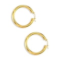 thumbnail image 4 of JewelStop 14K Yellow Gold Hoop Earrings - 5x40mm, (1/4" x 1 9/16 Inches), 4 of 6