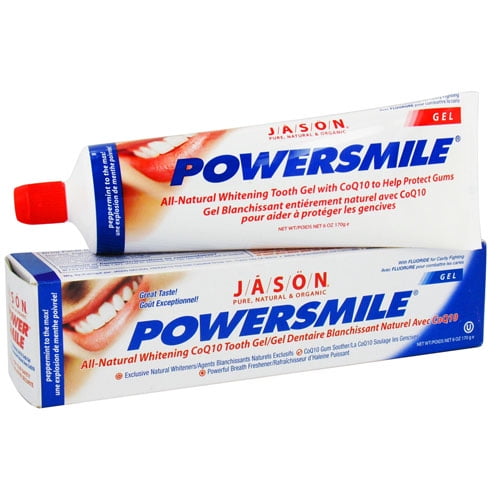 Jason Pure Natural Power Smile Coq10 Tooth Gel Toothpaste 6 Oz, 6