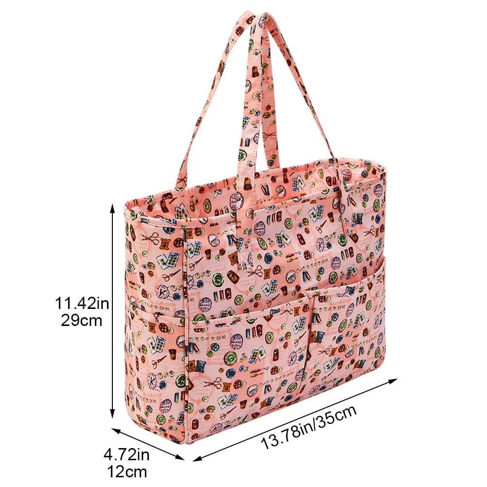 Knitting Bag, Craft Storage Bag, Crochet Tote Bag, Craft Bags for Crafting, Sewing, Cross Stitch, Embroidery, Crafters Bag, Knitting Project Travel Bag
