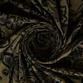 thumbnail image 2 of Zelouf Cassidy Floral Paisley Flocked Yoryu  , Sewing, DIY, Crafts Fabric by the Yard, Olive/black, 20 Yard, 2 of 3