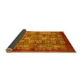 thumbnail image 2 of Ahgly Company Indoor Round Oriental Yellow Industrial Area Rugs, 4' Round, 2 of 4