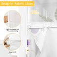 thumbnail image 3 of No Hook Purple Polka Dots Shower Curtain with Snap in Liner Set, Modern Abstract Art Waterproof Fabric Bathroom Curtains with See Through Top Window, Hotel Style Small 36 x 78 Inch, 3 of 9