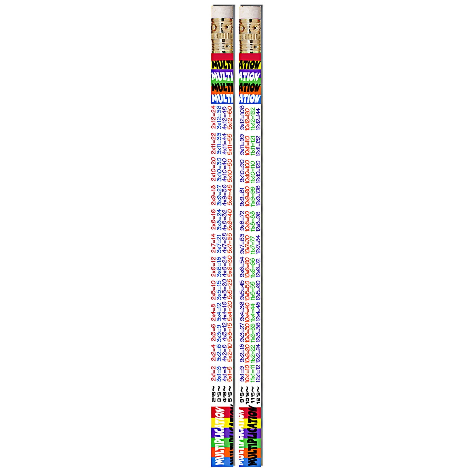 Musgrave Pencil Company Multiplication Tables Motivational Pencils, Pack of 144