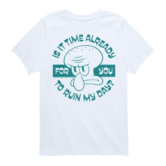 Spongebob Squarepants - Ruin My Day - Toddler And Youth Short Sleeve Graphic T-Shirt