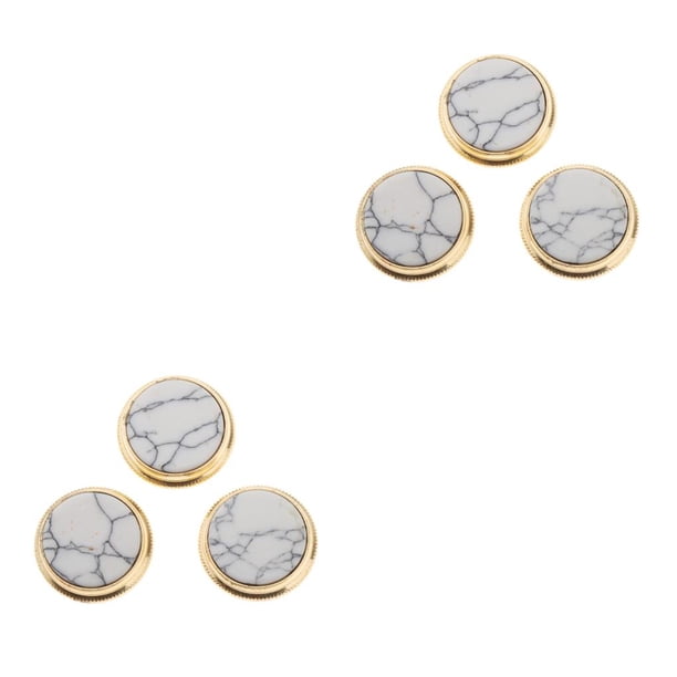 Botones de dedo de trompeta Eigraketly Precisión turquesa blanca 17mm 2Conjunto