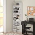 thumbnail image 2 of Furinno BASIC 8-Tier Open Bookcase Storage Organizer 12 x 24 x 71 in White, 2 of 6