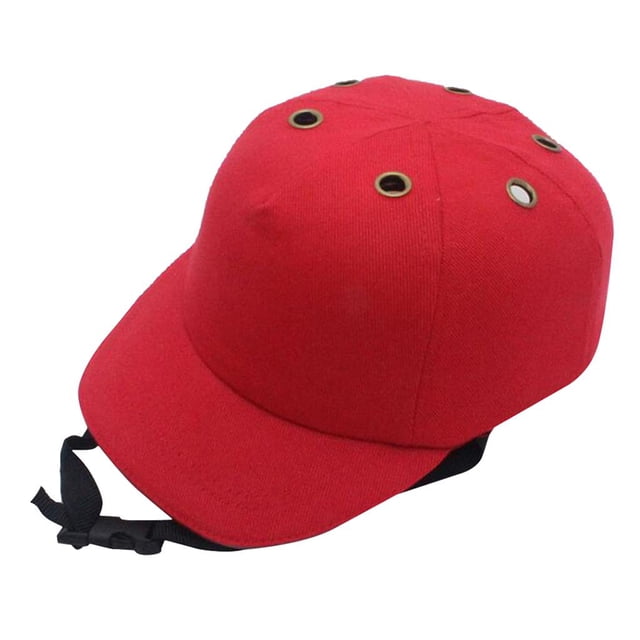 Ropa de trabajo de seguridad contra golpes, casco, protección para la cabeza, gorra de béisbol para ropa de trabajo rojo