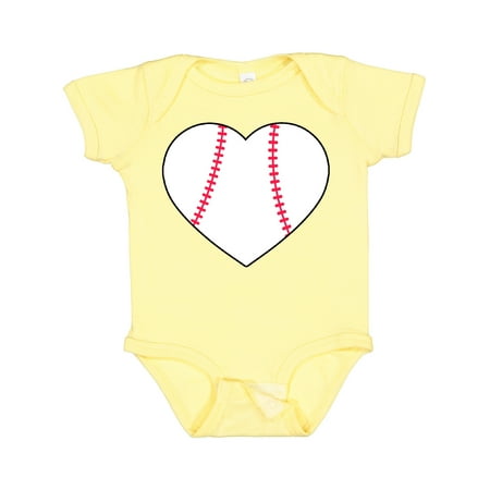 

Inktastic Heart Shaped Baseball Gift Baby Boy or Baby Girl Bodysuit