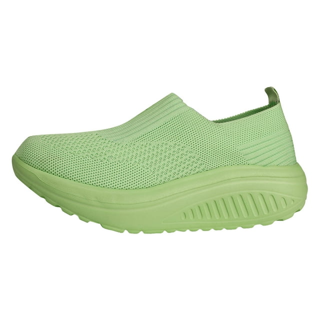 Fsqjgq Chaussures de Course pour Femmes Espadrilles Compensées pour Femmes Espadrilles Respirantes à Enfiler Espadrilles de Marche Espadrilles Épaisses Chaussure