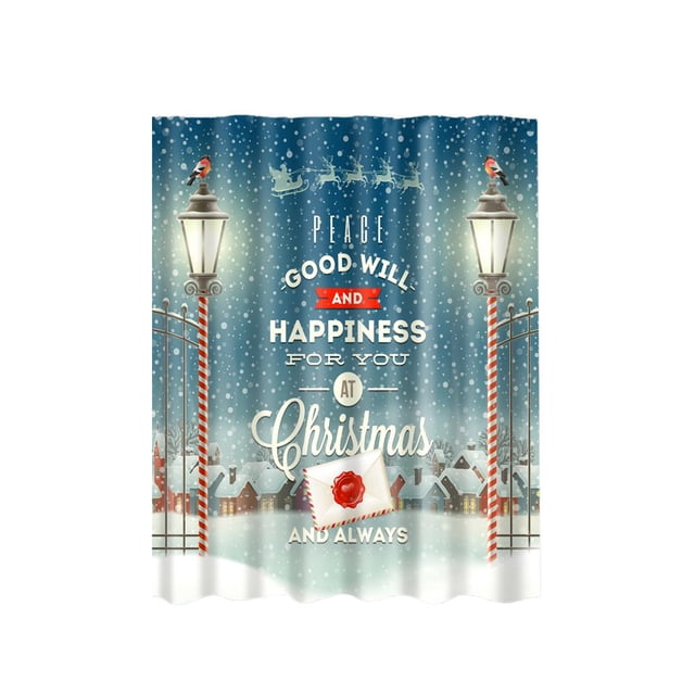 Waterproof Polyester Bathroom Shower Curtain Panel Decor W/Hook Happiness Macarena Cortina de la ducha