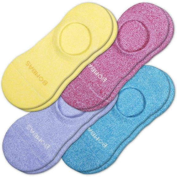 Mixed Brights Cushioned No Show Sock 4-Pack, Medium