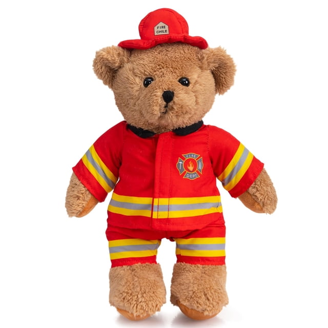 Peluche con forma de oso de peluche HollyHome Firefighter, 40 cm