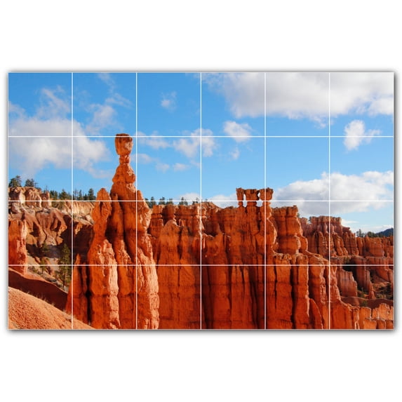 Picture-Tiles.com: Canyon Ceramic Tile Wall Mural WAL500319-64L. 48"W x 32"H using (24) 8" x 8" Ceramic Tiles-Satin Finish