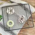 thumbnail image 5 of RENACLIPY Black Stainless Steel Cooling Rack Nonstick Grid Pattern for Baking Cakes Cookies and More 10.2×9.1×1.2in, 5 of 6