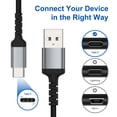 thumbnail image 6 of 1.5ft USB C Cable, Braided USB 2.0 Type A to Type C Charging Cord, 18 Inches, Compatible with iPhone 15 Pro/Max, Samsung Galaxy S23 Ultra, Google Pixel, Short USB C Cable for Car, 6 of 6