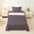 thumbnail image 2 of Castle Fairy Abstract Vertical Line Twin Sheets 3pcs,Watercolor Thin Strip Bedding,Pink Black,1 Flat Sheet, 1 Fitted Sheet and 1 Pillowcase, 2 of 7