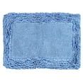 thumbnail image 5 of Better Trends 24" x 40" Premium Bathroom Rug 100% Cotton, Ultra Soft Bath Mat, Water Absorbent, Non-Slip Ruffle Border (Blue) Shaggy Border Collection, 5 of 6