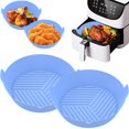 thumbnail image 3 of 2 Pcs Pot en Silicone pour Friteuse à Air Chaud avec Poignée Doublure Réutilisable pour Friteuse à Air Panier en Silicone pour Friteuse à Air 7.87 Pouces Accessoires de Cuisson pour Friteuse à Air Remplacement pour Four à Friteuse à Air, 3 of 11