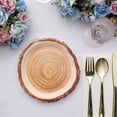 thumbnail image 5 of 25 Natural Wood Slice Design Round Paper Plates Party Events Home Decorations, 5 of 6