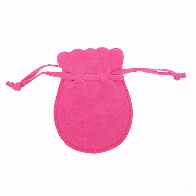 Bolsa de embalaje de joyería con cinturón de terciopelo de doble cara, bolsa de almacenamiento de regalo con cordón, bolsa de calabaza para joyería