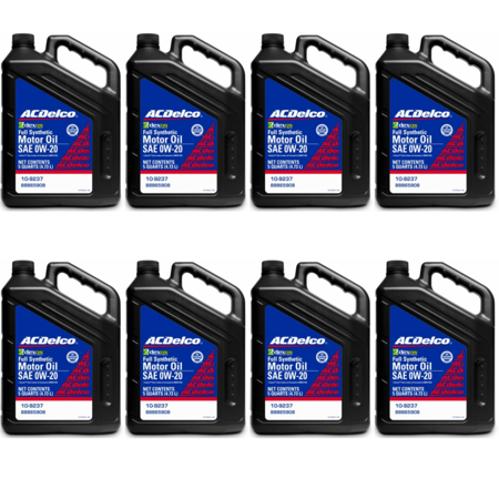 ACDelco 109237 0W-20 Full Synthetic Motor Oil Pack of 8