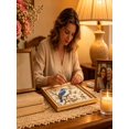 thumbnail image 3 of Beaded Embroidery Art Kit, Faux Crystal Pearl Rhinestone Handmade Painting for Home Wall Decor, Robin Flower Pattern, 3 of 5