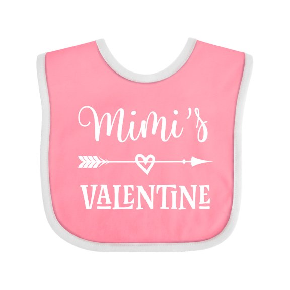 Inktastic Mimi Valentine Day Grandchild Boys or Girls Baby Bib