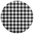 thumbnail image 3 of Plaid White Black Round Area Rugs for Bedroom Living Room, 2FT Soft Comfy Indoor Circle Carpets, Carpet Home Decor Floor Mat, 3 of 6